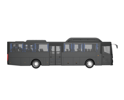 City bus isolated on transparent background. 3d rendering - illustration png