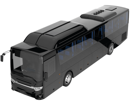 City bus isolated on transparent background. 3d rendering - illustration png