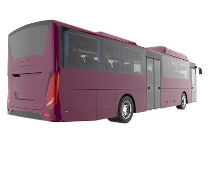 City bus isolated on transparent background. 3d rendering - illustration png