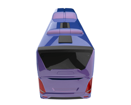 City bus isolated on transparent background. 3d rendering - illustration png