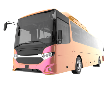 City bus isolated on transparent background. 3d rendering - illustration png