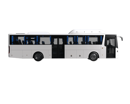 City bus isolated on transparent background. 3d rendering - illustration png