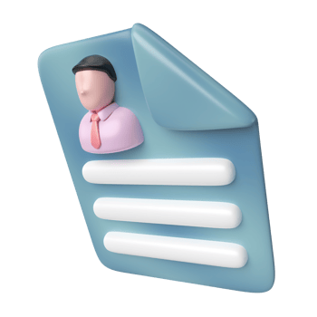 Curriculum Vitae 3D Illustration Icon png