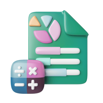 Accounting 3D Illustration Icon png