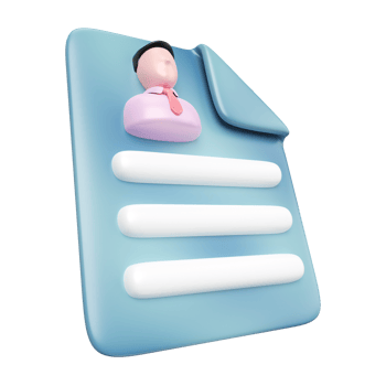 Curriculum Vitae 3D Illustration Icon png