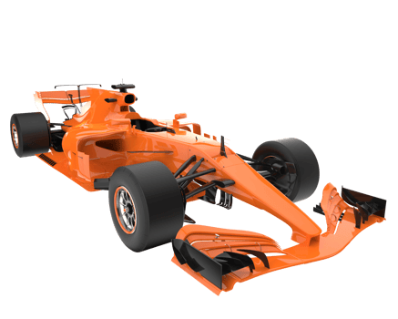 Race car isolated on background. 3d rendering - illustration png