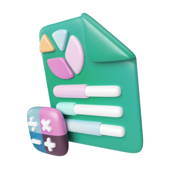 Accounting 3D Illustration Icon png
