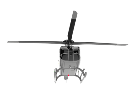 Helicopter isolated on transparent background. 3d rendering - illustration png