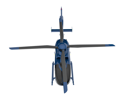 Helicopter isolated on transparent background. 3d rendering - illustration png