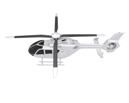 Helicopter isolated on transparent background. 3d rendering - illustration png