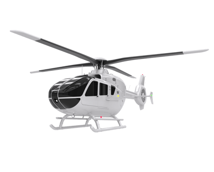 Helicopter isolated on transparent background. 3d rendering - illustration png