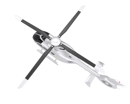 Helicopter isolated on transparent background. 3d rendering - illustration png