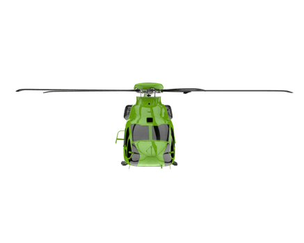 Helicopter isolated on transparent background. 3d rendering - illustration png