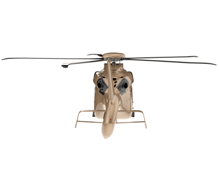 Helicopter isolated on transparent background. 3d rendering - illustration png