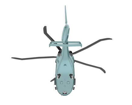 Helicopter isolated on transparent background. 3d rendering - illustration png