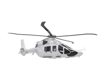 Helicopter isolated on transparent background. 3d rendering - illustration png