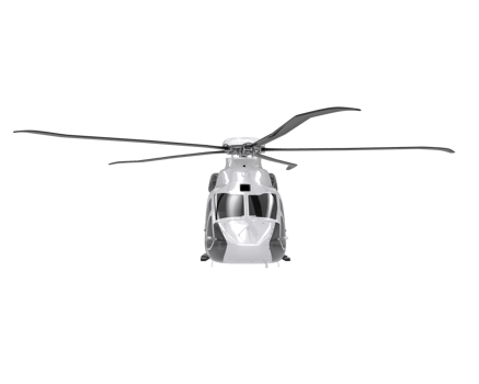 Helicopter isolated on transparent background. 3d rendering - illustration png