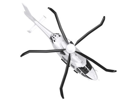 Helicopter isolated on transparent background. 3d rendering - illustration png