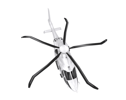 Helicopter isolated on transparent background. 3d rendering - illustration png