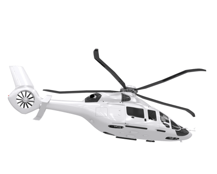 Helicopter isolated on transparent background. 3d rendering - illustration png