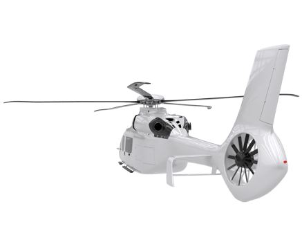 Helicopter isolated on transparent background. 3d rendering - illustration png