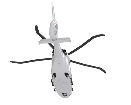 Helicopter isolated on transparent background. 3d rendering - illustration png