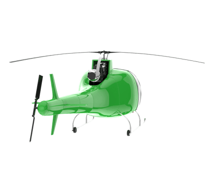 Helicopter isolated on transparent background. 3d rendering - illustration png