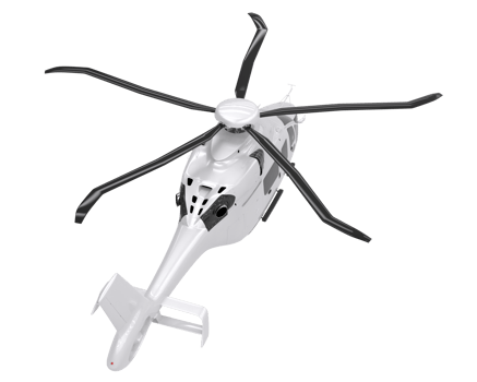 Helicopter isolated on transparent background. 3d rendering - illustration png