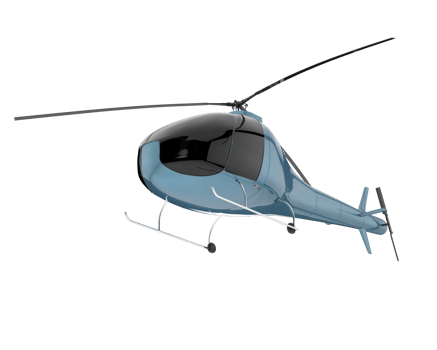 Helicopter isolated on transparent background. 3d rendering - illustration png