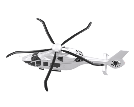 Helicopter isolated on transparent background. 3d rendering - illustration png