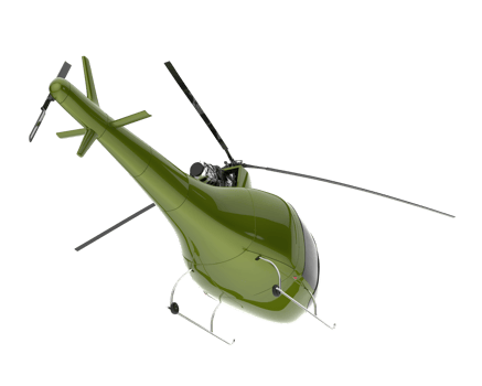 Helicopter isolated on transparent background. 3d rendering - illustration png