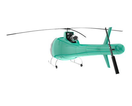 Helicopter isolated on transparent background. 3d rendering - illustration png