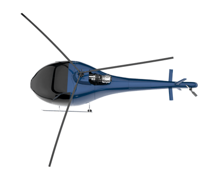 Helicopter isolated on transparent background. 3d rendering - illustration png