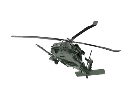 Helicopter isolated on transparent background. 3d rendering - illustration png