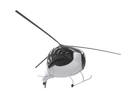 Helicopter isolated on transparent background. 3d rendering - illustration png