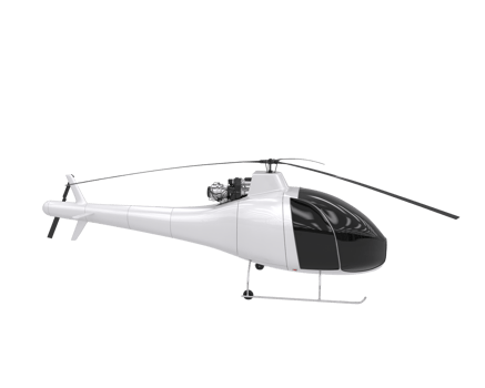 Helicopter isolated on transparent background. 3d rendering - illustration png