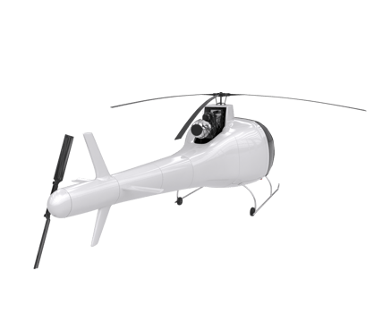 Helicopter isolated on transparent background. 3d rendering - illustration png