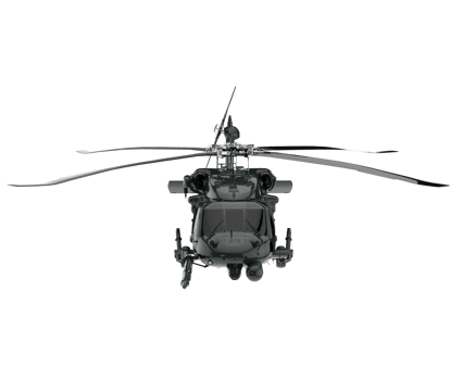 Helicopter isolated on transparent background. 3d rendering - illustration png