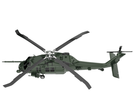 Helicopter isolated on transparent background. 3d rendering - illustration png