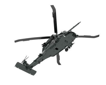Helicopter isolated on transparent background. 3d rendering - illustration png