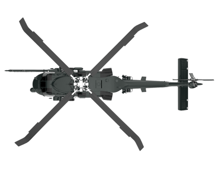Helicopter isolated on transparent background. 3d rendering - illustration png