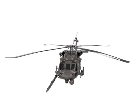 Helicopter isolated on transparent background. 3d rendering - illustration png