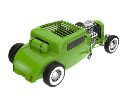 Modern car isolated on transparent background. 3d rendering - illustration png