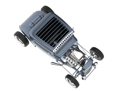 Modern car isolated on transparent background. 3d rendering - illustration png
