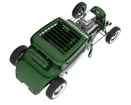Modern car isolated on transparent background. 3d rendering - illustration png