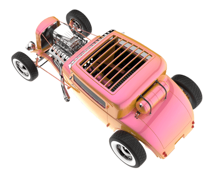 Modern car isolated on transparent background. 3d rendering - illustration png