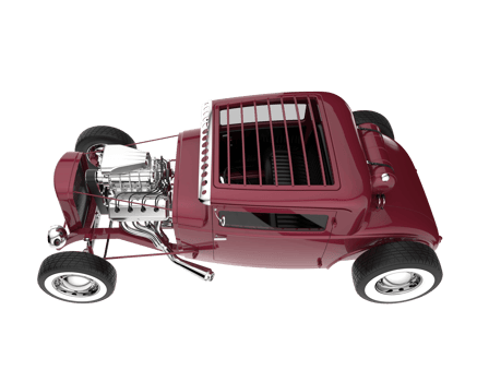 Modern car isolated on transparent background. 3d rendering - illustration png