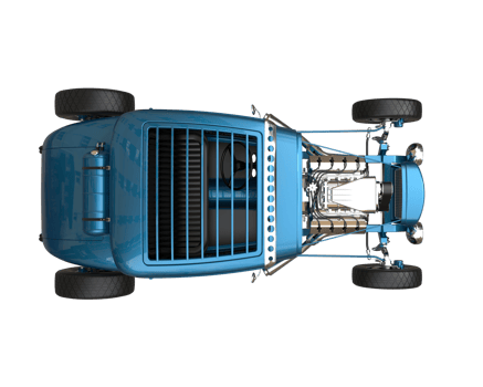 Modern car isolated on transparent background. 3d rendering - illustration png