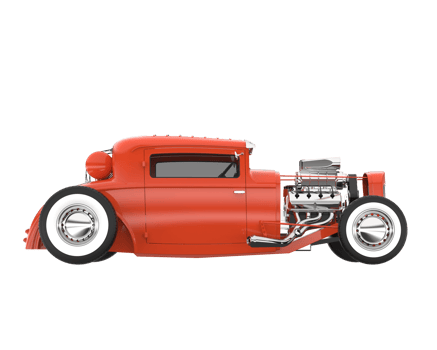 Modern car isolated on transparent background. 3d rendering - illustration png