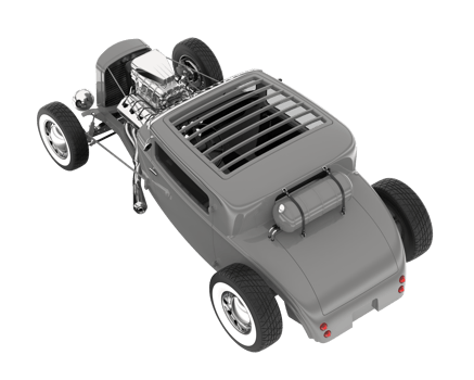 Modern car isolated on transparent background. 3d rendering - illustration png
